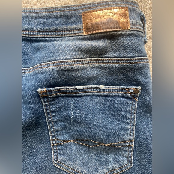 Zara Midrise distressed Denim Sz 12 - Picture 7 of 8